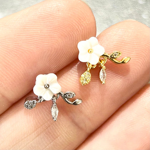Flower Cluster Dangle Nose L Bend 20G-My Body Piercing Jewellery