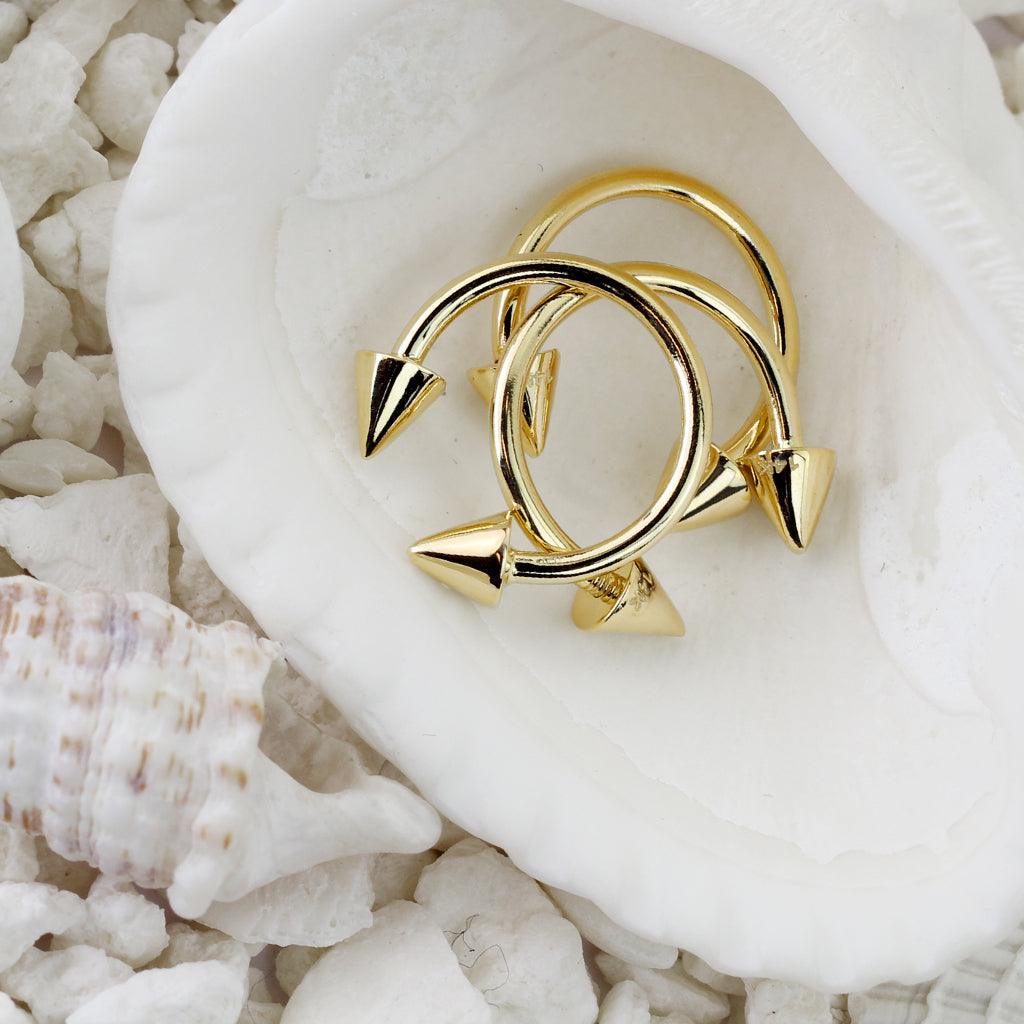 14kt Gold Spike Horseshoe-My Body Piercing Jewellery