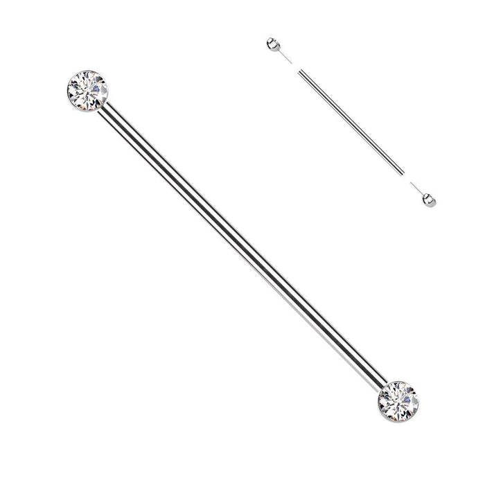 Threadless Piercing End Titanium Threadless Gem End Industrial 14G 38mm — My Body Piercing ...
