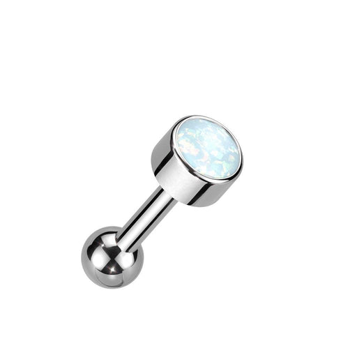 Body Jewelry - Titanium Threadless Opal Cartilage Bar