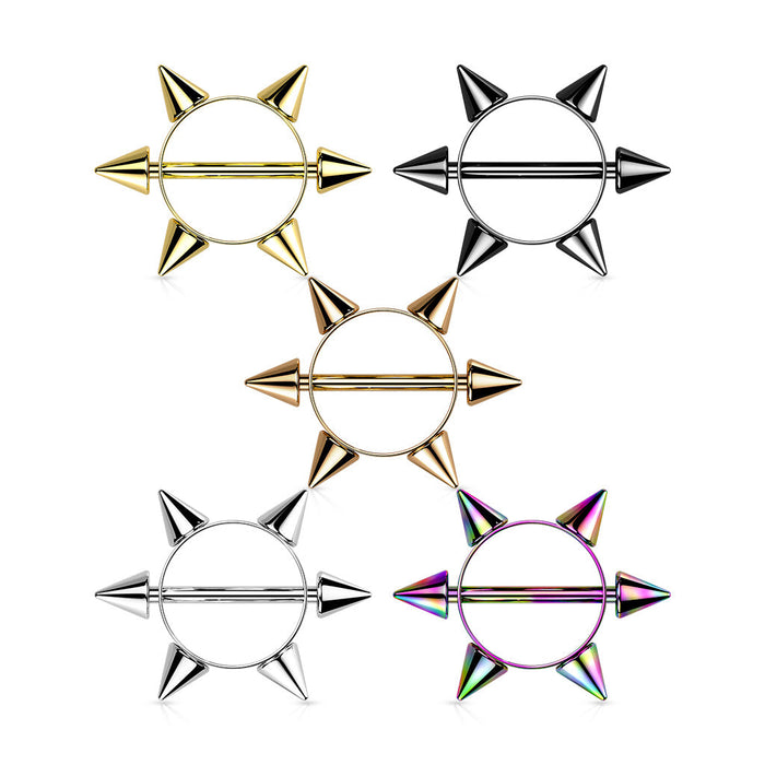 Spike Nipple Shield 14G