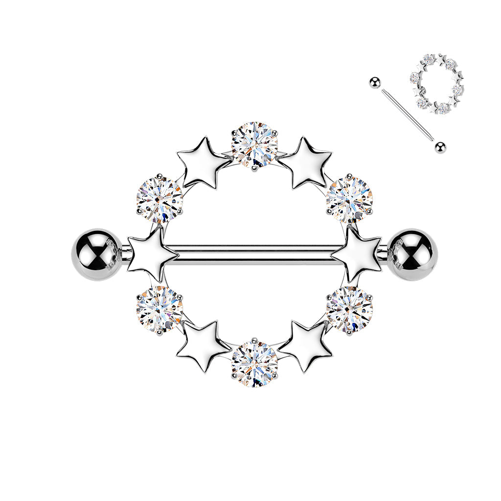 Stars Nipple Shield 14G (Single)