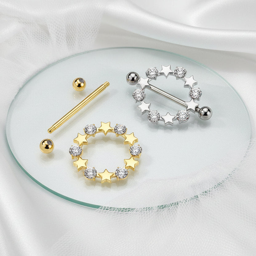 Stars Nipple Shield 14G (Single)