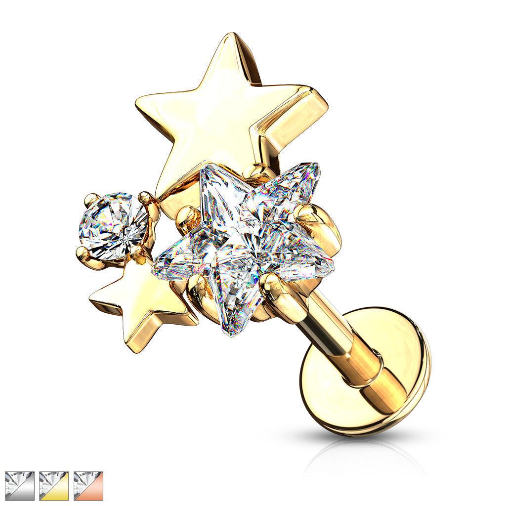 Body Jewelry - Star Cluster I.T. Labret 16G