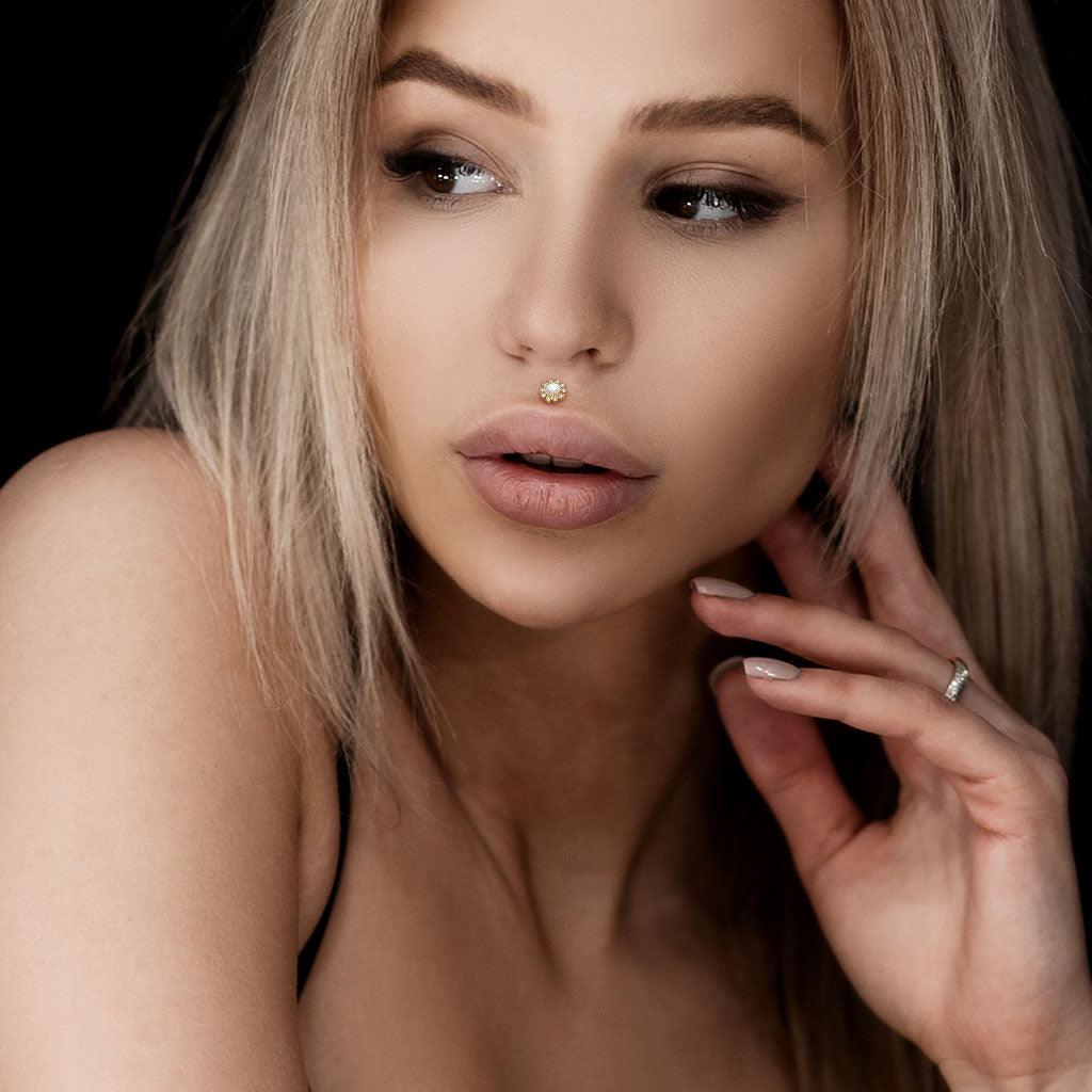 Opalite Centre I.T. Labret 16G-My Body Piercing Jewellery