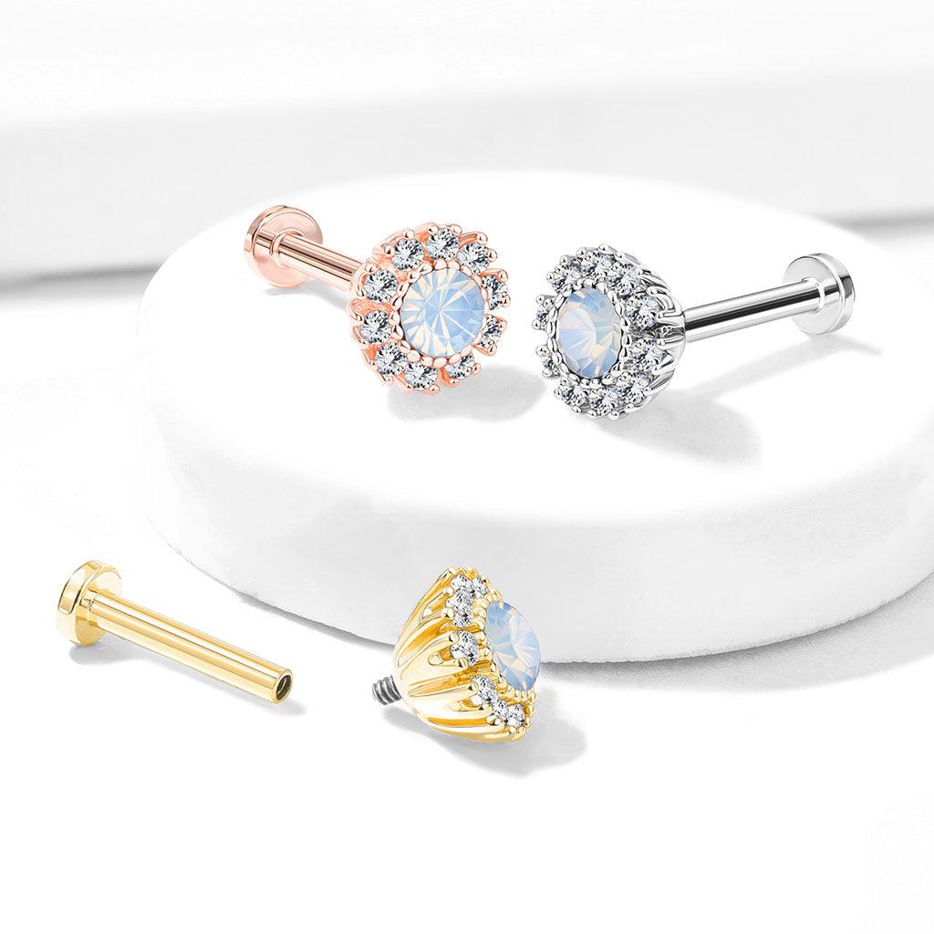 Opalite Centre I.T. Labret 16G-My Body Piercing Jewellery