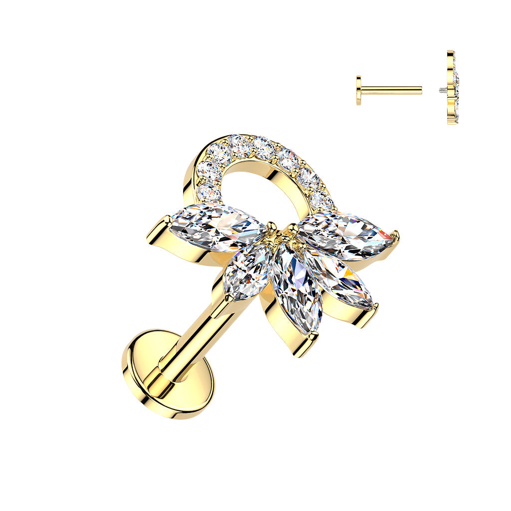 Marquise Wreath Labret 16G