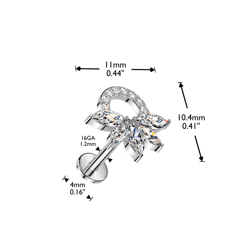 Marquise Wreath Labret 16G