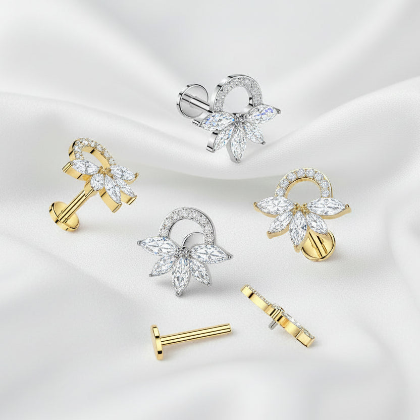 Marquise Wreath Labret 16G