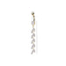 Vine Drop Belly Bar – 14kt Gold or Silver 316L Surgical Steel with Clear CZ Gems with measurements