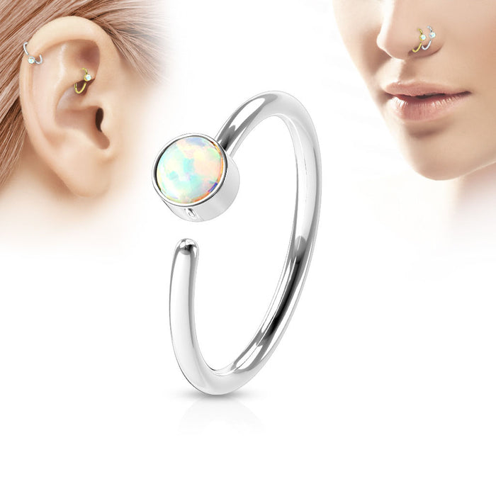 Opal Nose Ring 20G