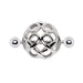 Dome Nipple Cuff – 316L Stainless Steel Barbell with Ornate Polished Dome Shield Design, 14G