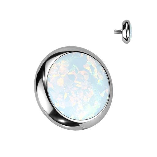 Body Jewelry - Titanium Opal Dermal Top 14G