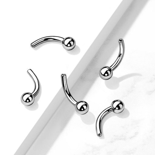 Body Jewelry - Titanium Threadless Curve Bar