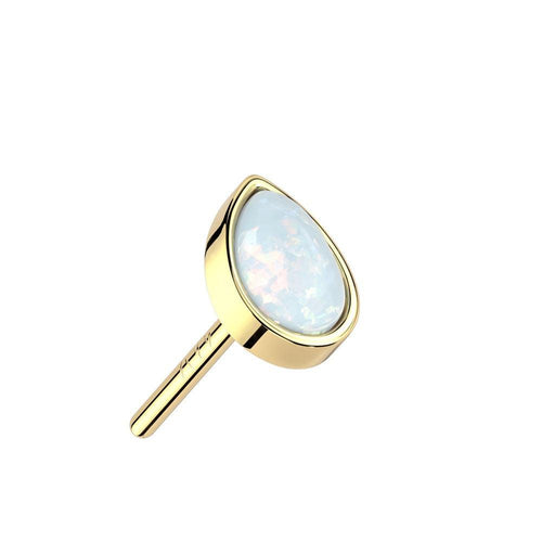 14kt Gold Threadless Opal Drop Top-My Body Piercing Jewellery
