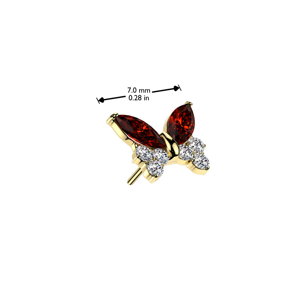 Titanium Threadless Butterfly End