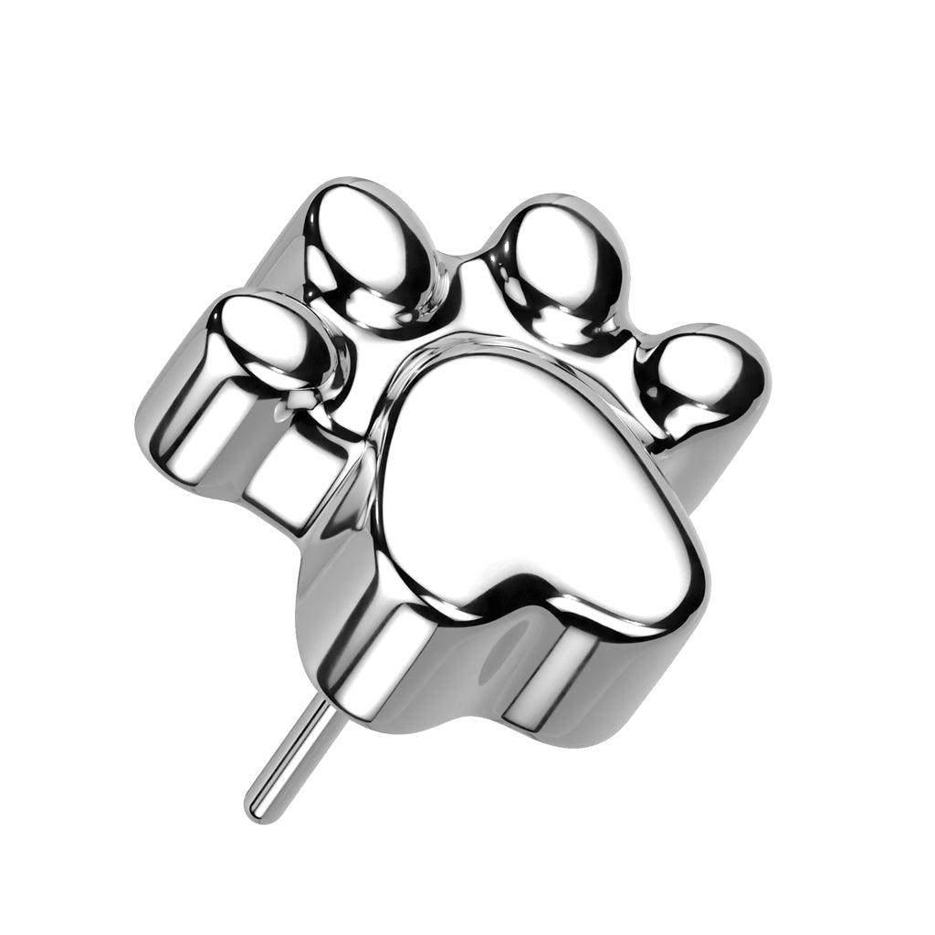 Body Jewelry - Titanium Threadless Paw End