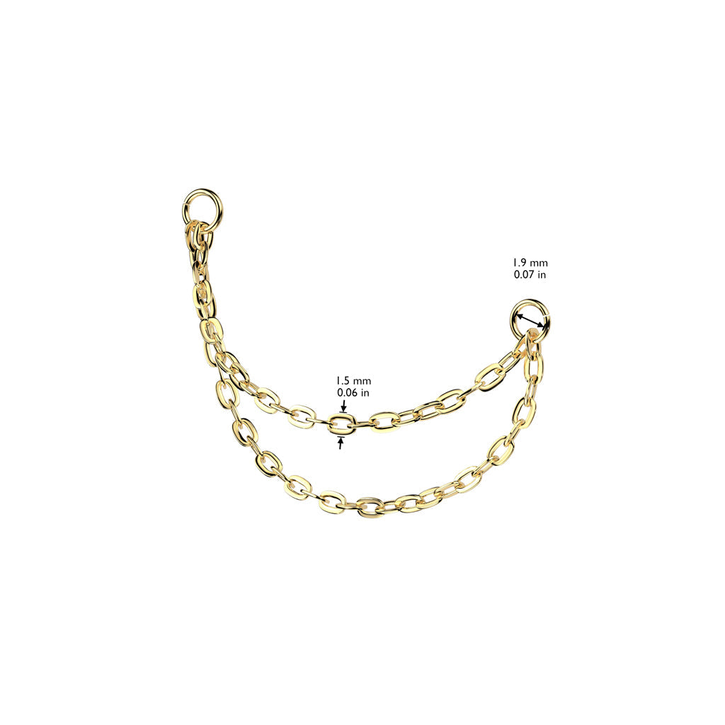 Titanium Double Connector Chain
