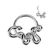 Coiled Snake Hinged Ring – Silver PVD 316L Surgical Steel Septum, Daith & Helix Piercing