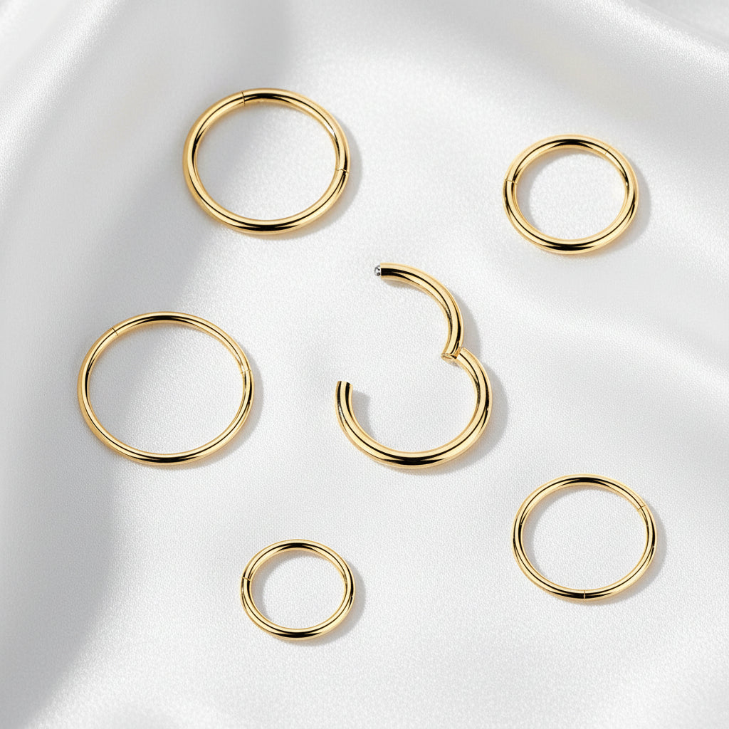 24kt Gold Plated Titanium Hinged Ring