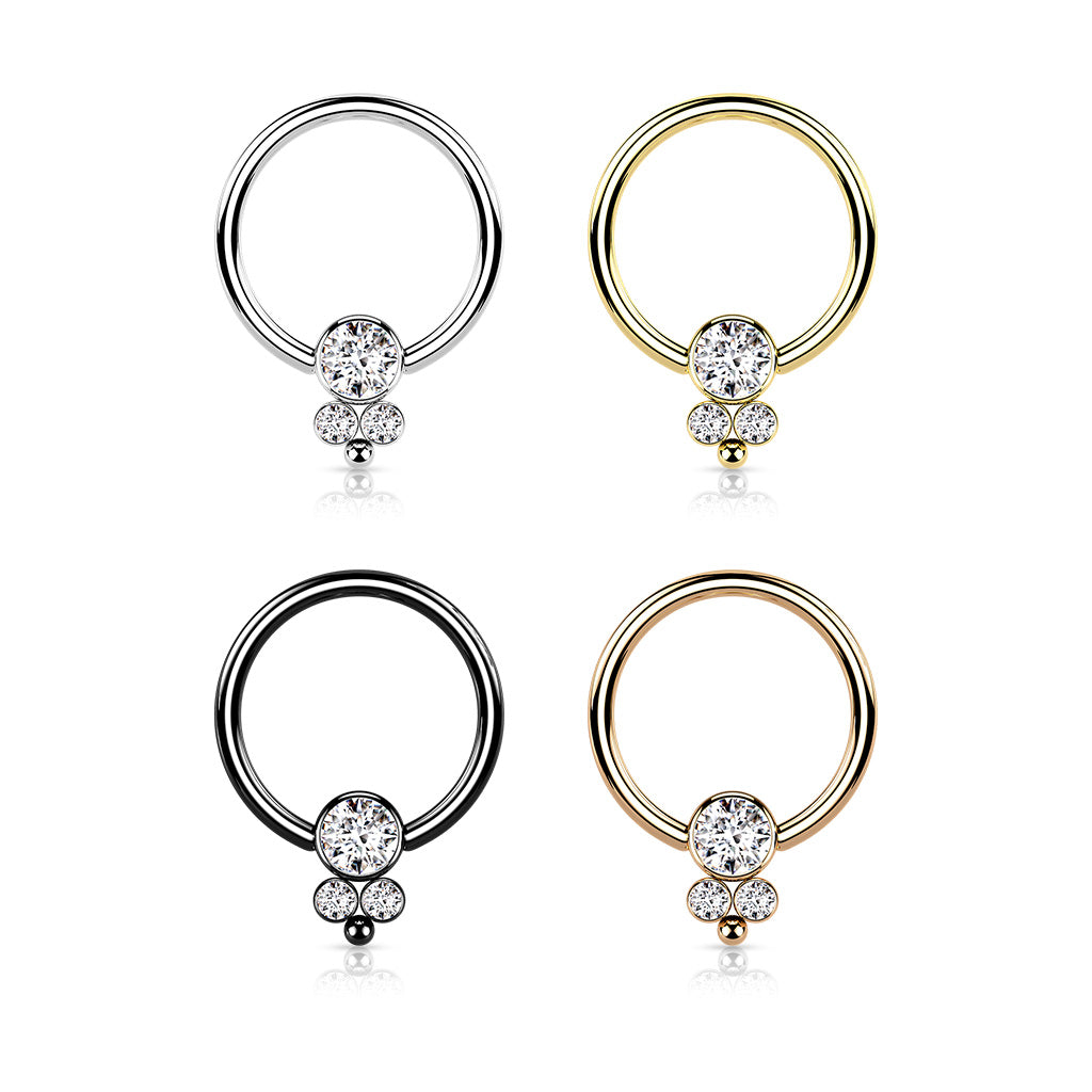 Cluster Captive Ring 18G 16G