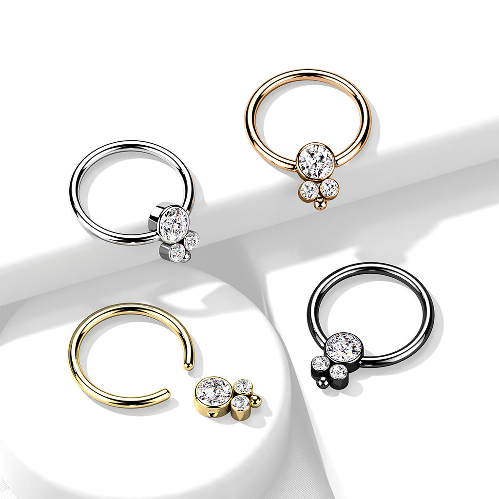 Cluster Captive Ring 18G 16G