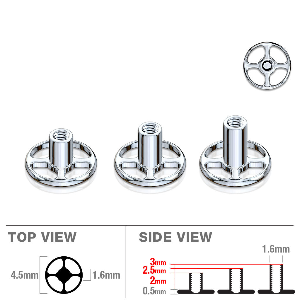 Titanium Round Dermal Anchor
