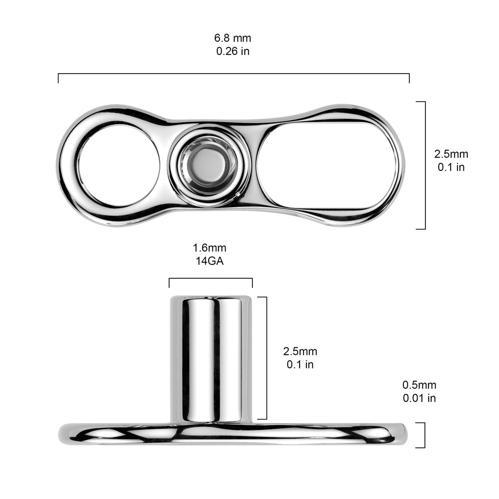 Titanium Dermal Anchor 2 Hole