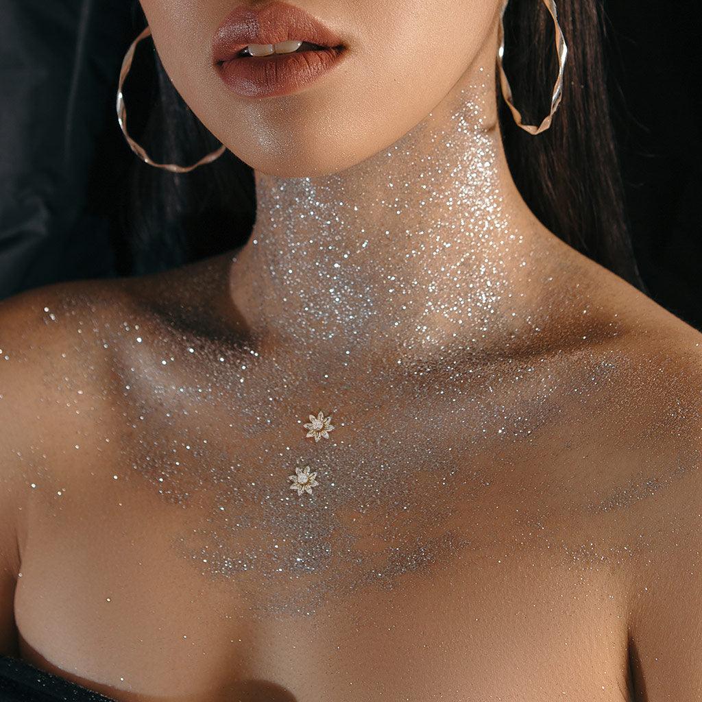 12mm Marquise Flower Dermal Top 14G-My Body Piercing Jewellery