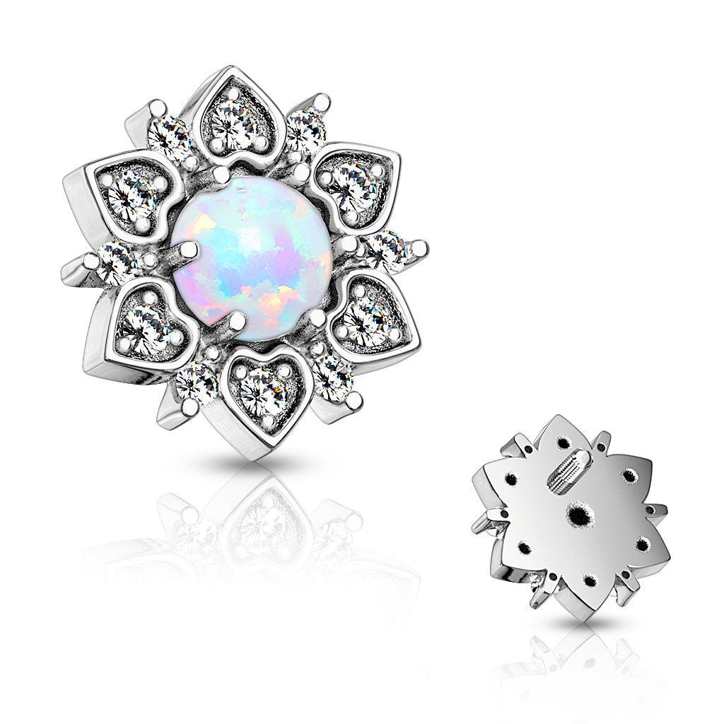 Filigree Opal Dermal Top 14G-My Body Piercing Jewellery