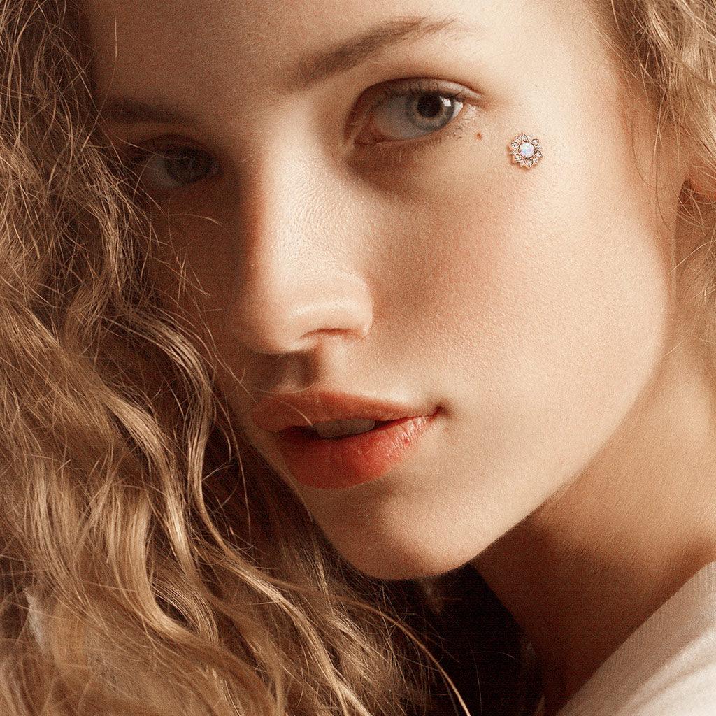 Filigree Opal Dermal Top 14G-My Body Piercing Jewellery