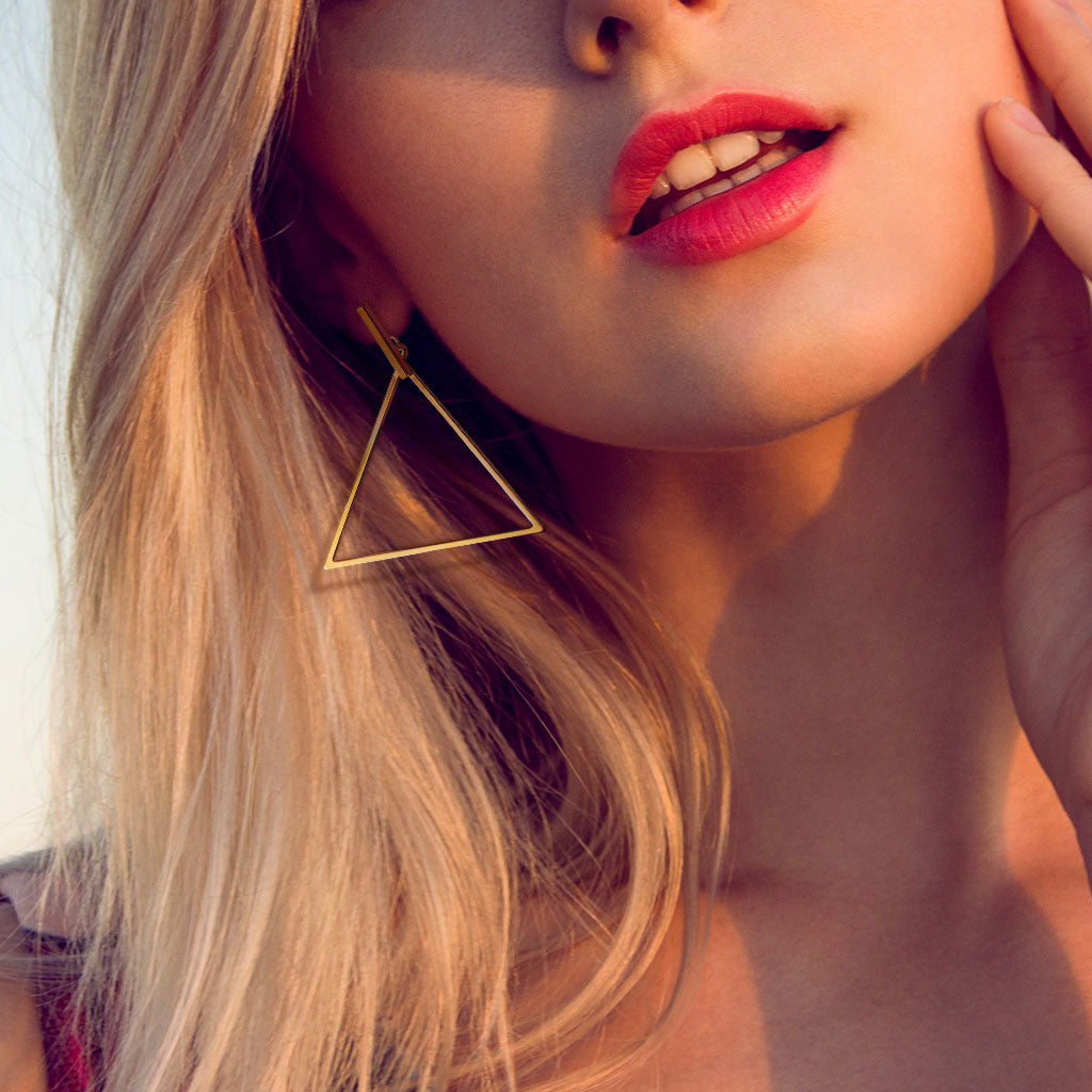 Large Shaped Earrings Pair