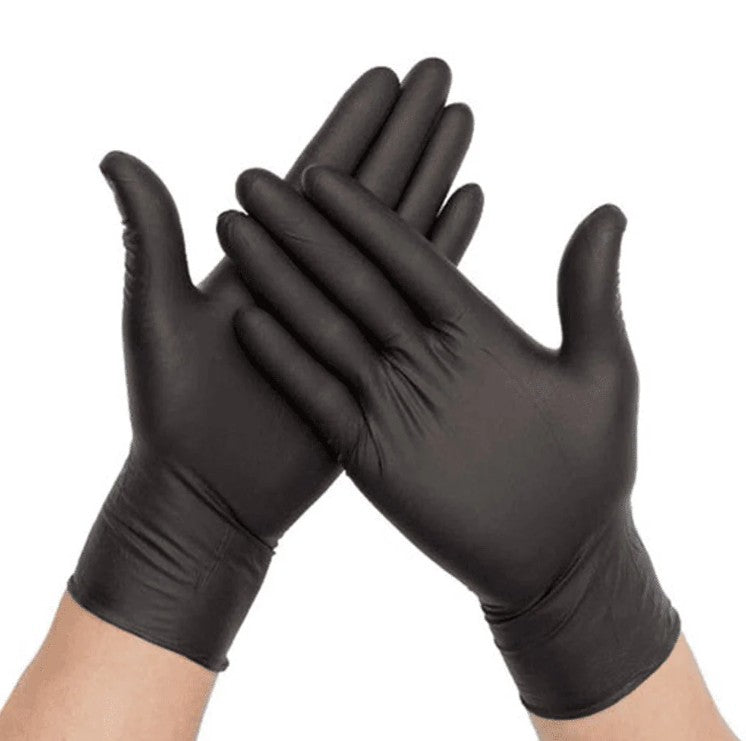 Black Nitrile Nitro Powder Free Disposable Gloves - Heavy Duty