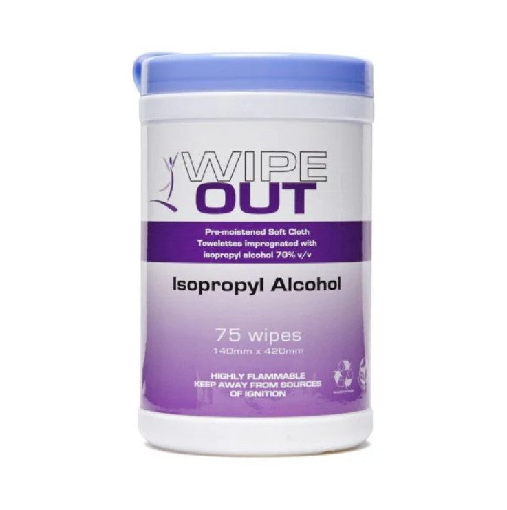 Wipe Out Isopropyl Alcohol Wipes 75 Wipes / Tub