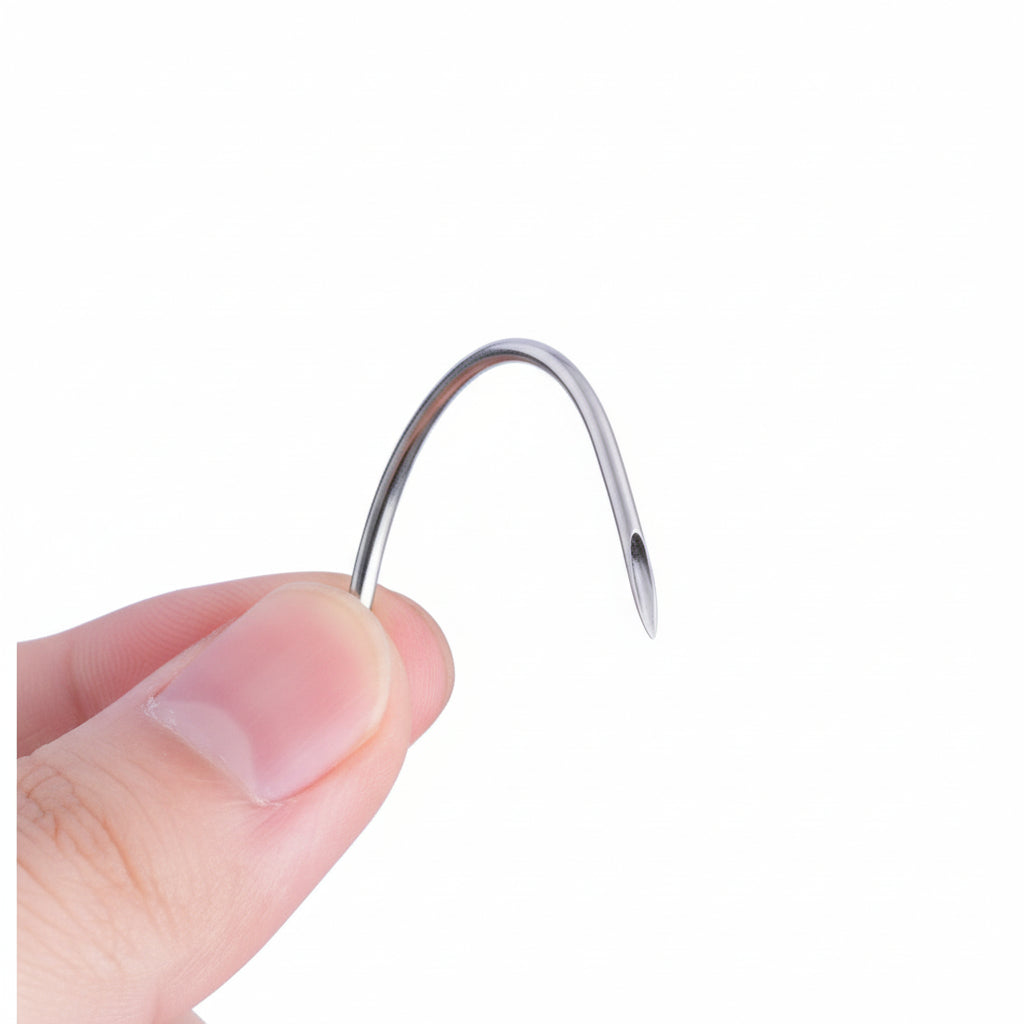 Sterilized Curved Steel Body Piercing Needle 10pc