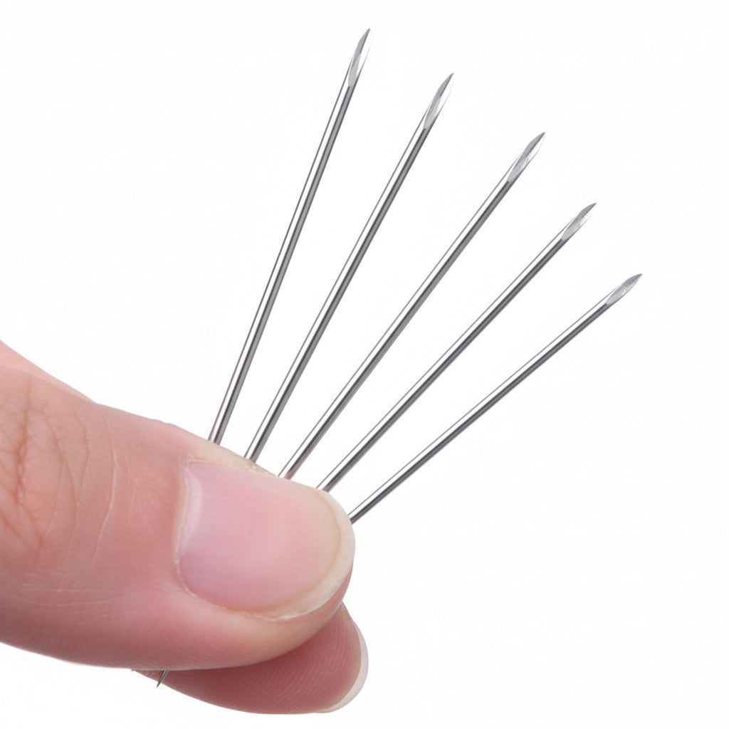 Sterilized 2" Steel Piercing Needle 10pc