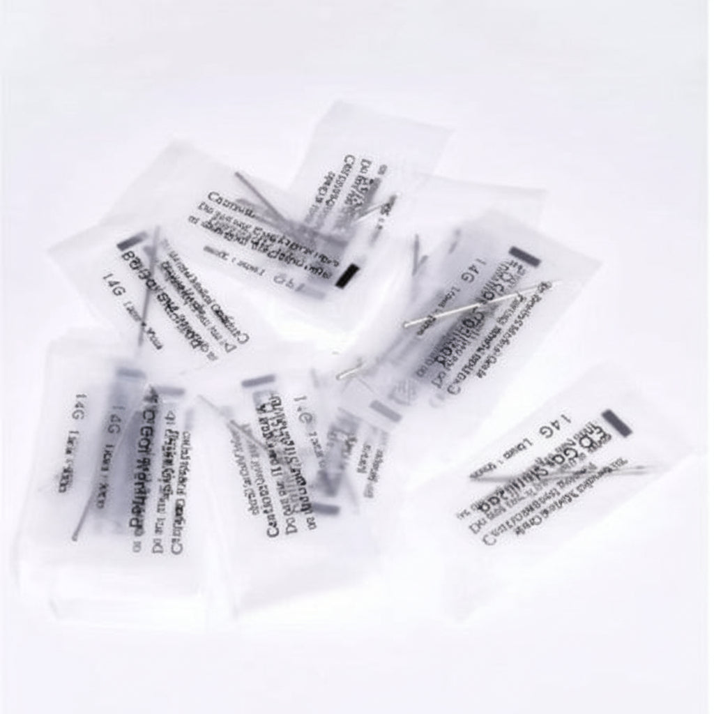 Sterilized 2" Steel Piercing Needle 10pc