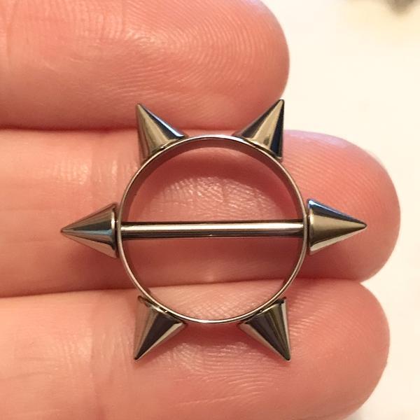 Spike Nipple Shield 14G (Single)