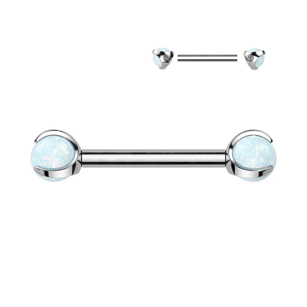 Body Jewelry - Titanium I.T. Opal Nipple Bar 14G