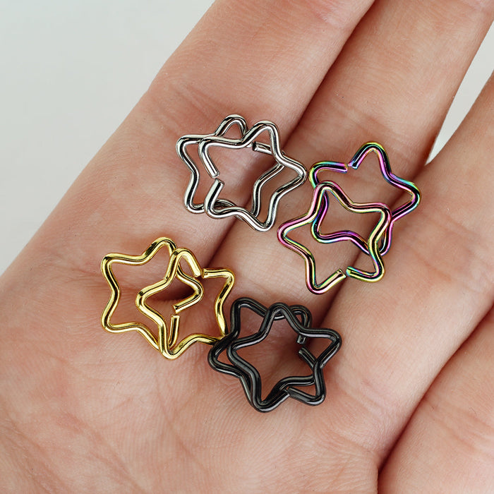 8pc Star Ring 16G Value Pack