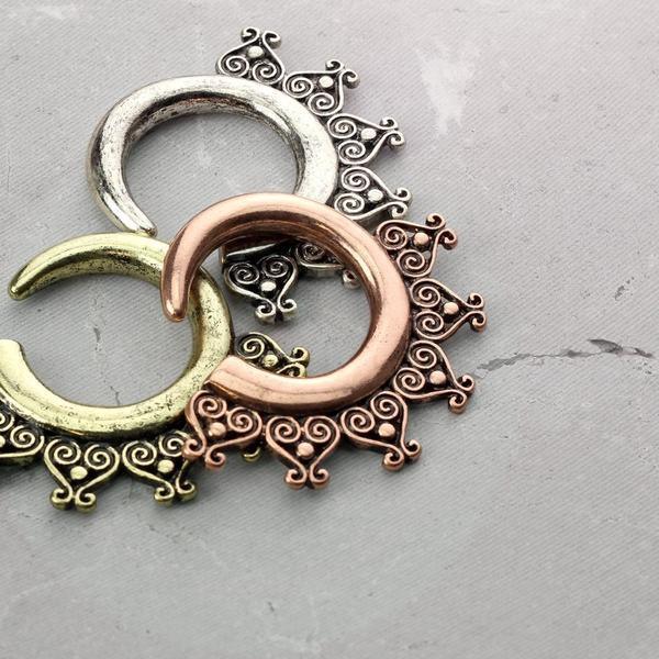 Antique Plated Spiral Hanger 16G-4G-My Body Piercing Jewellery