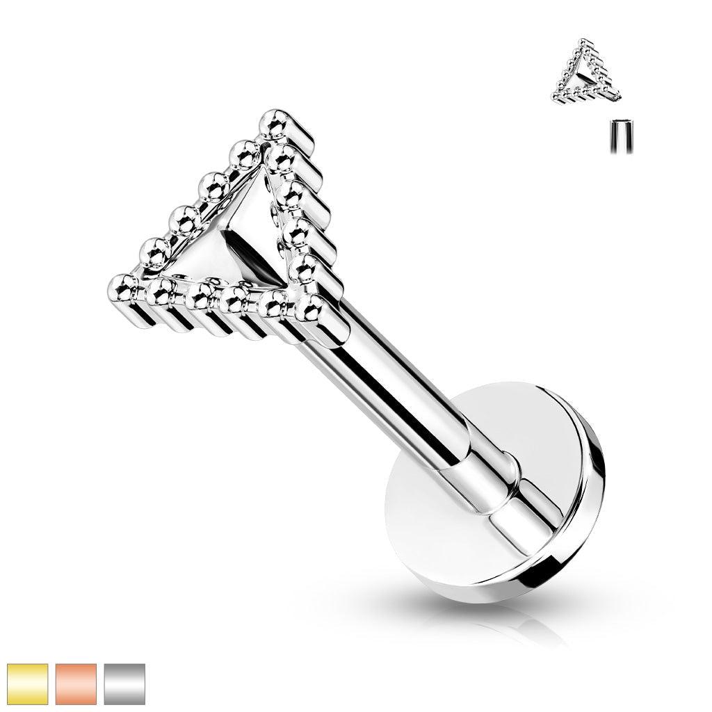 Bead Edge Triangle I.T. Labret 16G-My Body Piercing Jewellery