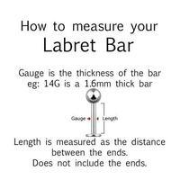 Bead Edge Triangle I.T. Labret 16G-My Body Piercing Jewellery