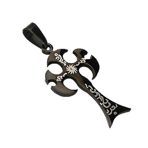 Black Cross Stainless Steel Pendant-My Body Piercing Jewellery