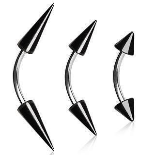 Black Spike Curve 16G 14G-My Body Piercing Jewellery