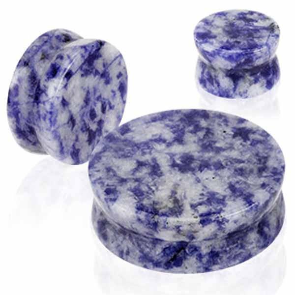 Blue Stone Plug 8G-1"-My Body Piercing Jewellery