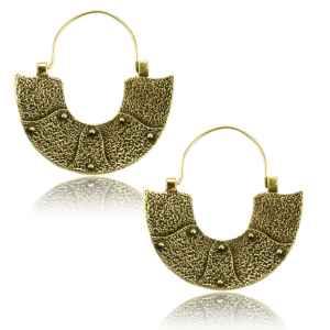 Brass Rivet Basket Earring PAIR - My Body Piercing Jewellery