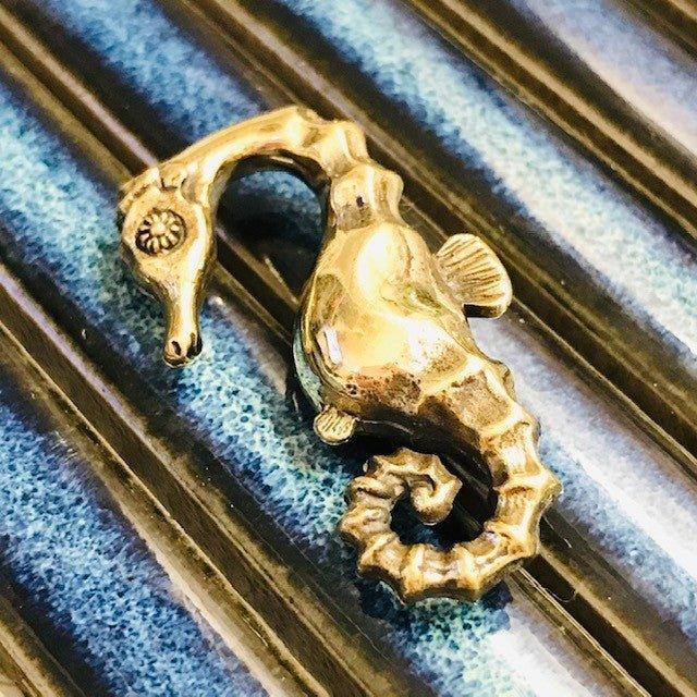 Brass Seahorse Ear Weights PAIR-My Body Piercing Jewellery