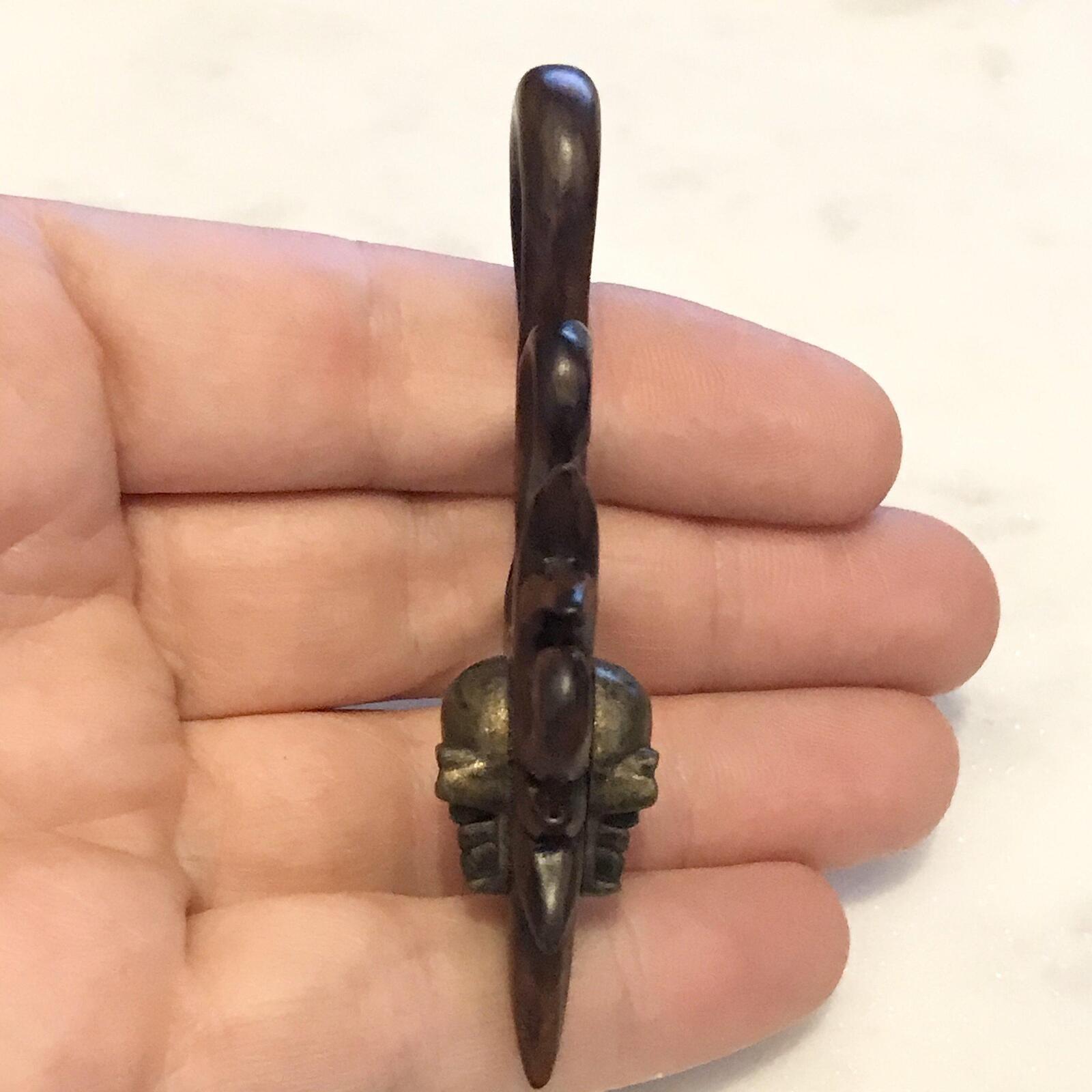 Brass Skull Wood Hanger-My Body Piercing Jewellery