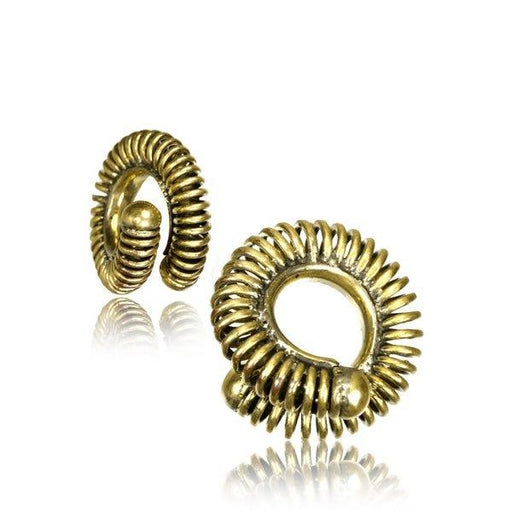 Brass Spring Twist Ear Weights PAIR-My Body Piercing Jewellery
